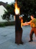 Feuersule Transformation Eisen rostig Hhe 188 cm  1.950,- Transportkosten auf Anfrage
Fireplace Feuerstelle exterieur accessoire skulptur011