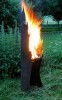 Feuersule Transformation Eisen rostig Hhe 188 cm  1.950,- Transportkosten auf Anfrage
Fireplace Feuerstelle exterieur accessoire skulptur013