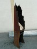 Feuersule Transformation Eisen rostig Hhe 188 cm  1.950,- Transportkosten auf Anfrage
Fireplace Feuerstelle exterieur accessoire skulptur014